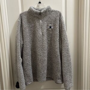 Dallas Cowboys NFL Apparel Women’s 2XL  Pullover Zip Sherpa 1/2 Zip Cozy